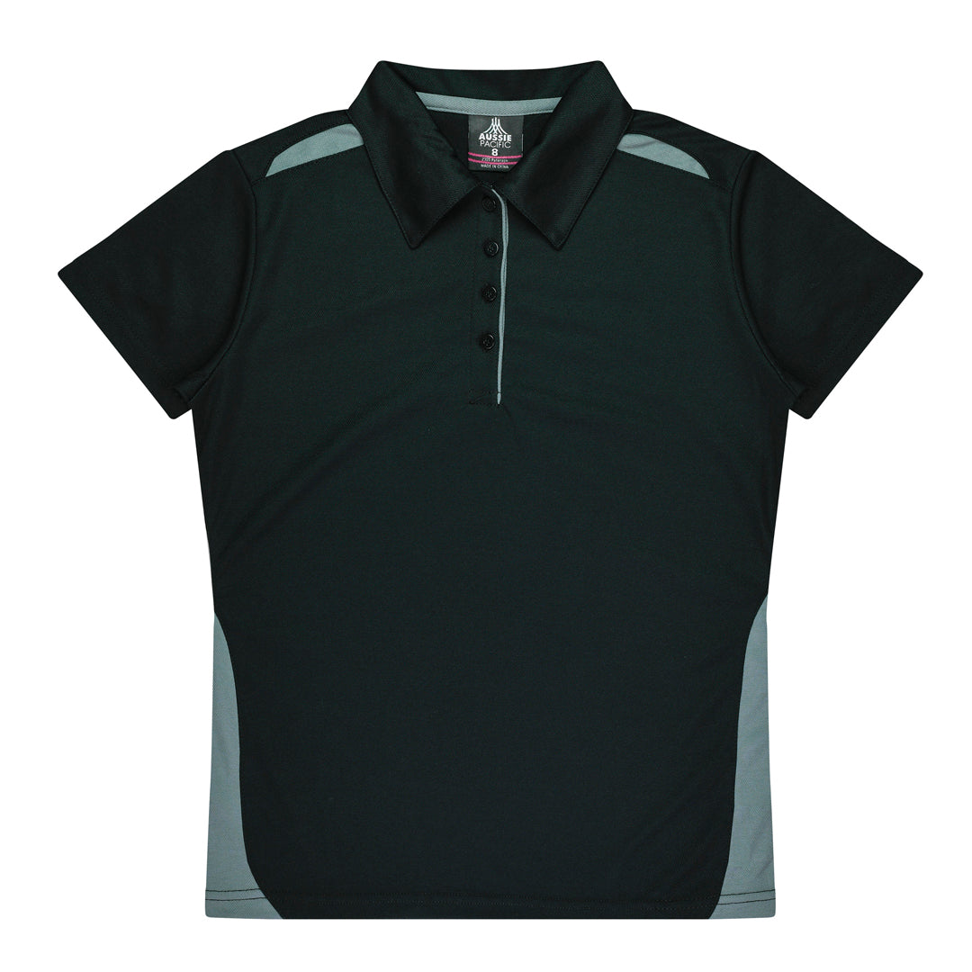 House of Uniforms The Paterson Polo Shirt | Plus | Ladies Aussie Pacific Black/Ashe