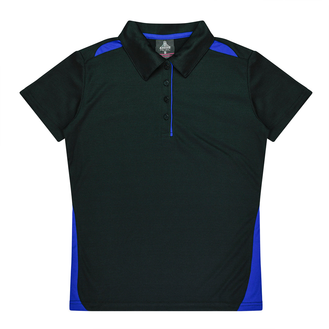 House of Uniforms The Paterson Polo Shirt | Plus | Ladies Aussie Pacific Black/Royal