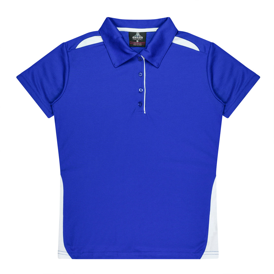 House of Uniforms The Paterson Polo Shirt | Plus | Ladies Aussie Pacific Royal/White
