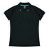 House of Uniforms The Flinders Polo | Ladies | Short Sleeve Aussie Pacific Black/Teal