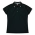 House of Uniforms The Flinders Polo | Ladies | Short Sleeve | Plus Aussie Pacific Black/White