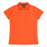 House of Uniforms The Flinders Polo | Ladies | Short Sleeve | Plus Aussie Pacific Orange/Slate
