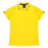 House of Uniforms The Flinders Polo | Ladies | Short Sleeve Aussie Pacific Canary/Black