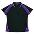 House of Uniforms The Panorama Polo | Ladies | Short Sleeve Aussie Pacific Black/Purple/White