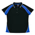 House of Uniforms The Panorama Polo | Ladies | Short Sleeve Aussie Pacific Black/Royal/White