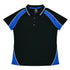 House of Uniforms The Panorama Polo | Ladies | Short Sleeve Clearance Aussie Pacific Black/Royal/White