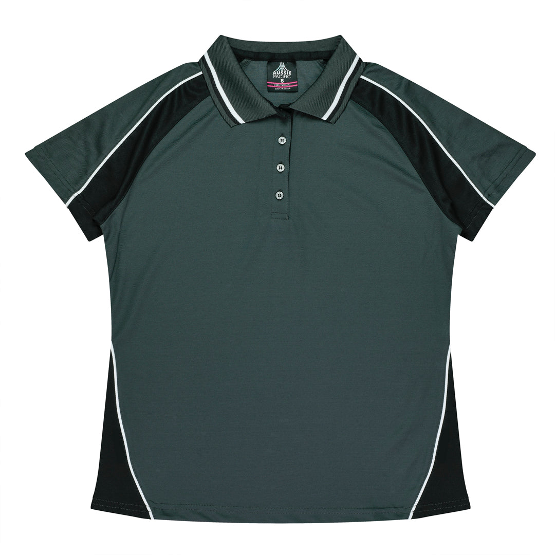 House of Uniforms The Panorama Polo | Ladies | Short Sleeve Aussie Pacific Slate/Black/White