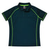 House of Uniforms The Endeavour Polo | Ladies | Short Sleeve Aussie Pacific Navy/Fluro Green