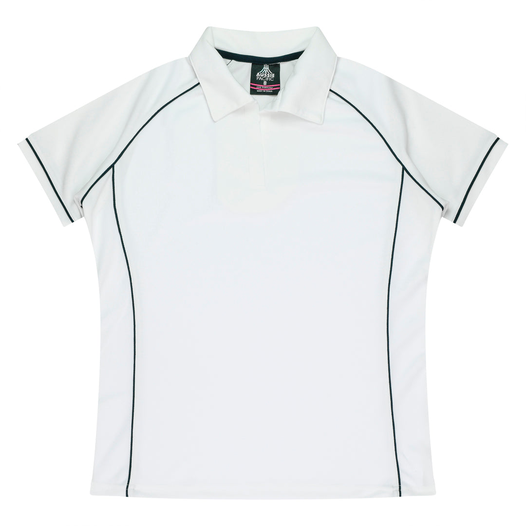 House of Uniforms The Endeavour Polo | Ladies | Short Sleeve Clearance Aussie Pacific White/Navy