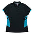 House of Uniforms The Tasman Polo | Ladies | Short Sleeve | Black Base Aussie Pacific