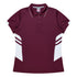 House of Uniforms The Tasman Polo | Ladies | Short Sleeve | Mixed Base Aussie Pacific Maroon/White