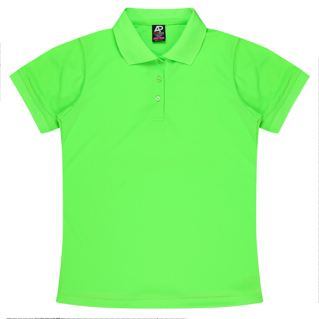 House of Uniforms The Lachlan Polo | Ladies | Short Sleeve Aussie Pacific Neon Green