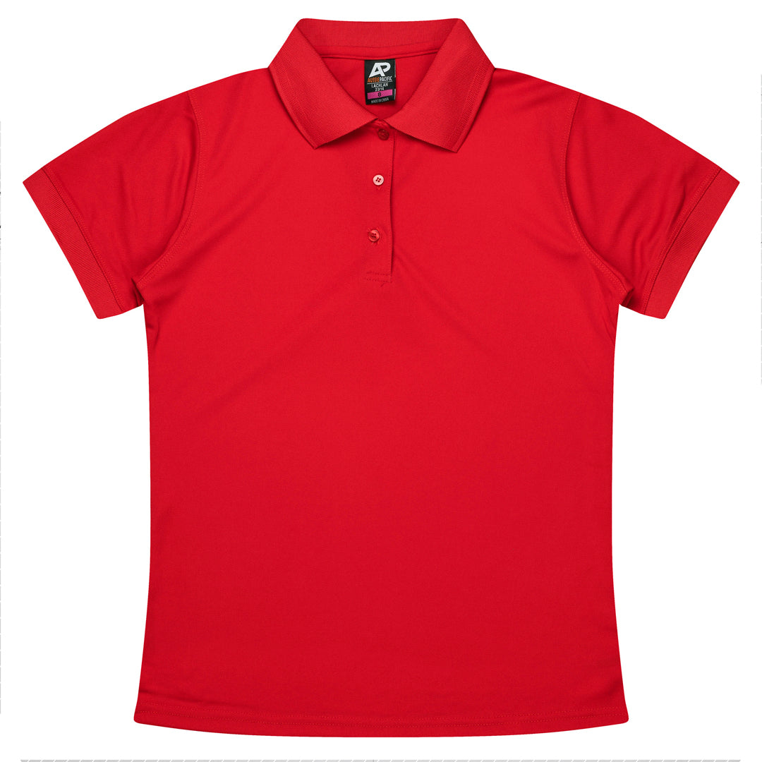 House of Uniforms The Lachlan Polo | Ladies | Short Sleeve Aussie Pacific Red