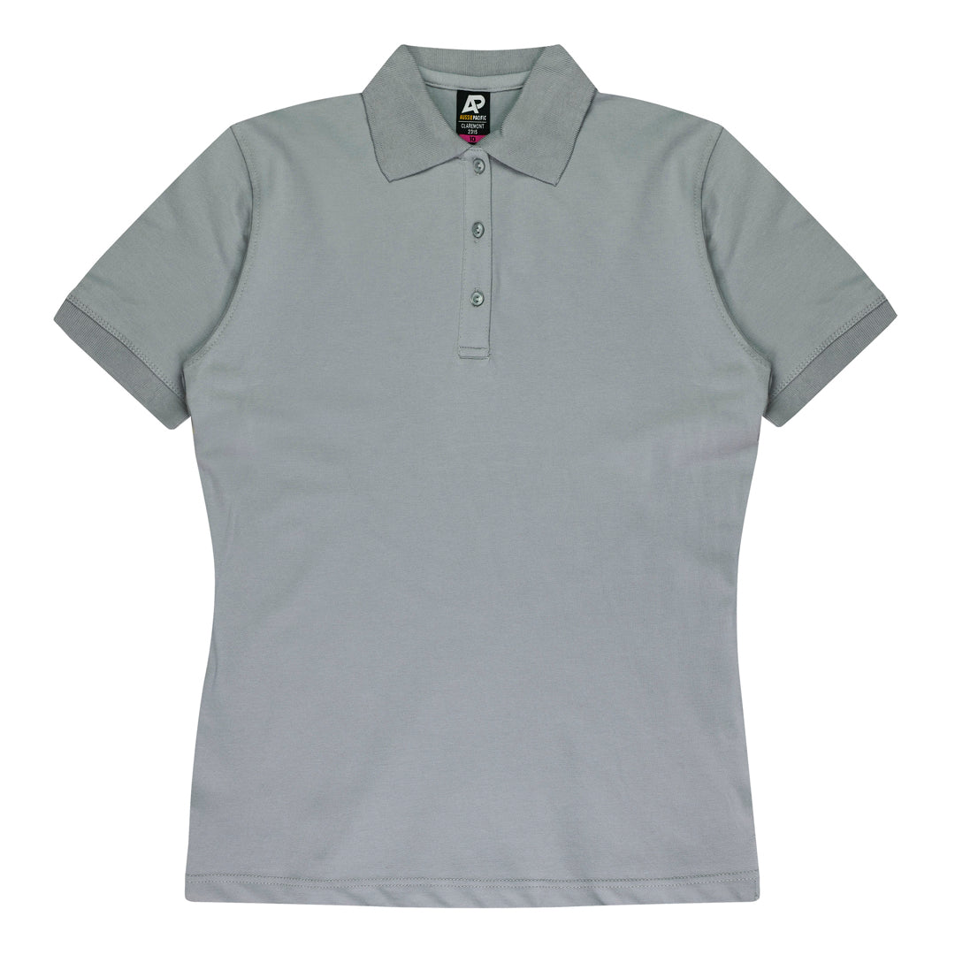 House of Uniforms The Claremont Polo | Ladies | Short Sleeve | Plus Aussie Pacific Silver