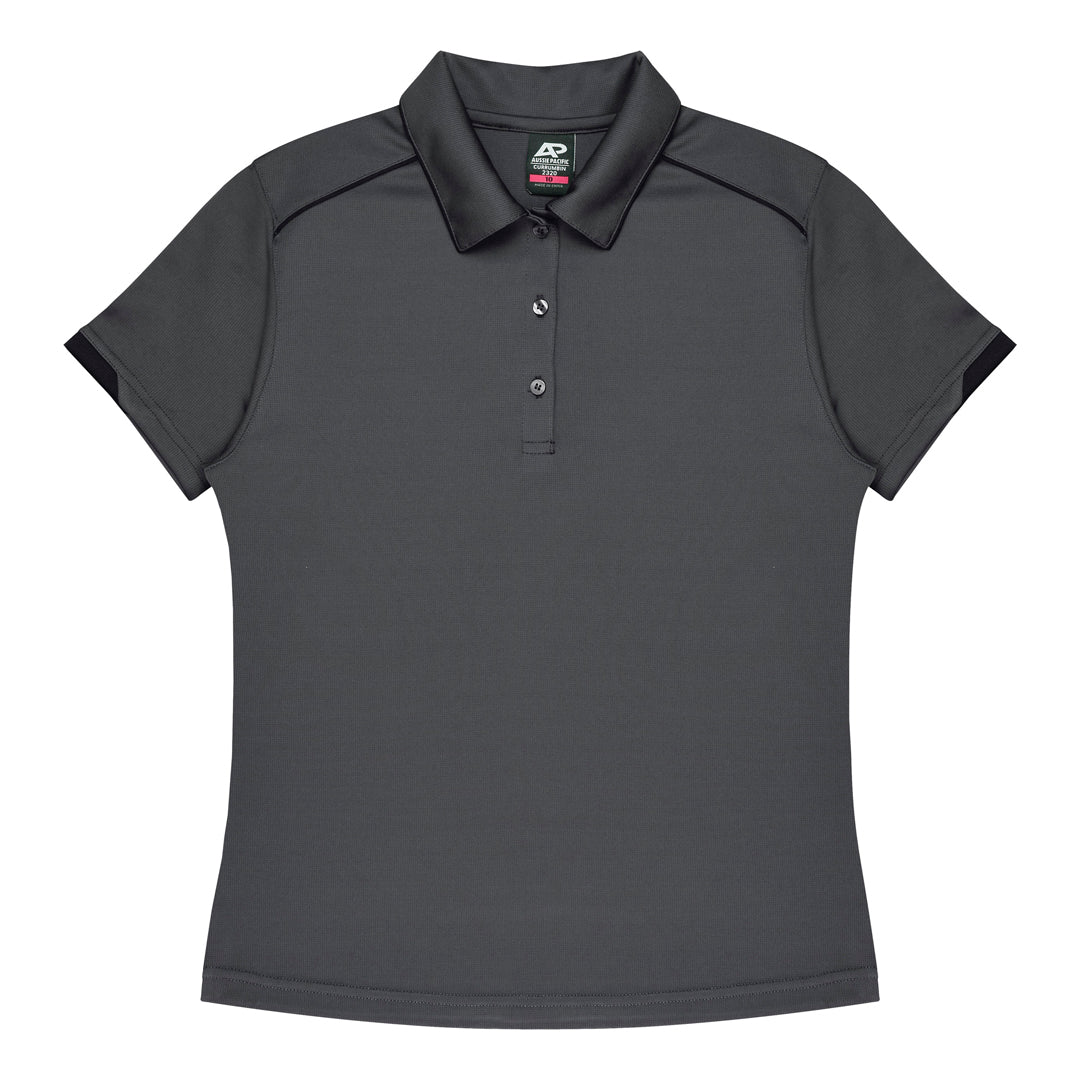 House of Uniforms The Currumbin Polo | Ladies | Plus | Short Sleeve Aussie Pacific Slate/Black