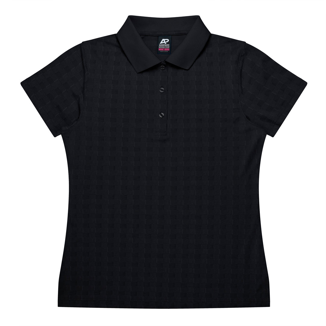 House of Uniforms The Noosa Polo | Ladies | Short Sleeve Aussie Pacific Black