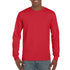 House of Uniforms The Ultra Cotton Tee | Long Sleeve | Adults Gildan Red