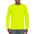 House of Uniforms The Ultra Cotton Tee | Long Sleeve | Adults Gildan Safety Green
