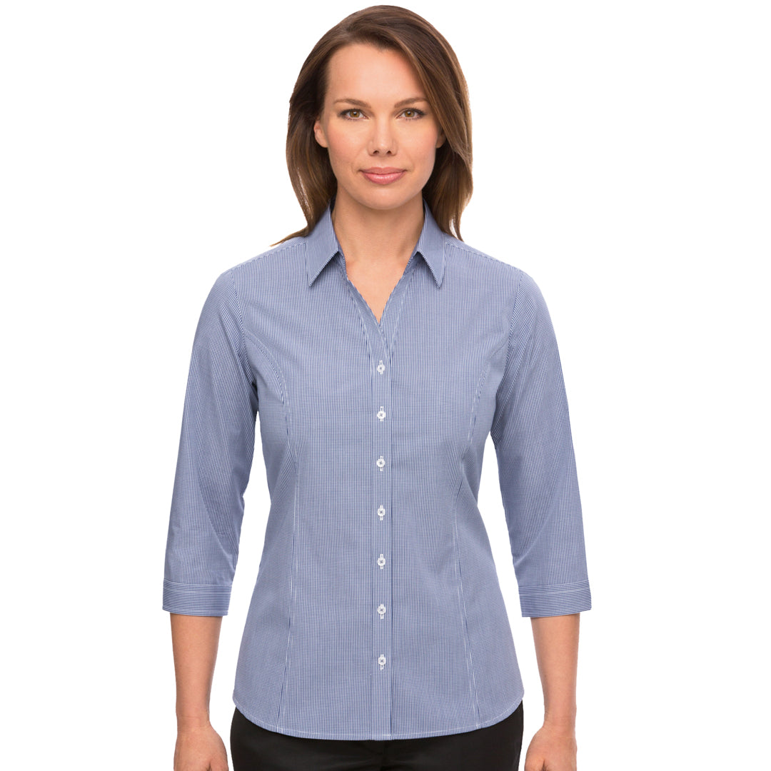 House of Uniforms The Pippa Check Shirt | Ladies | 3/4 Sleeve City Collection