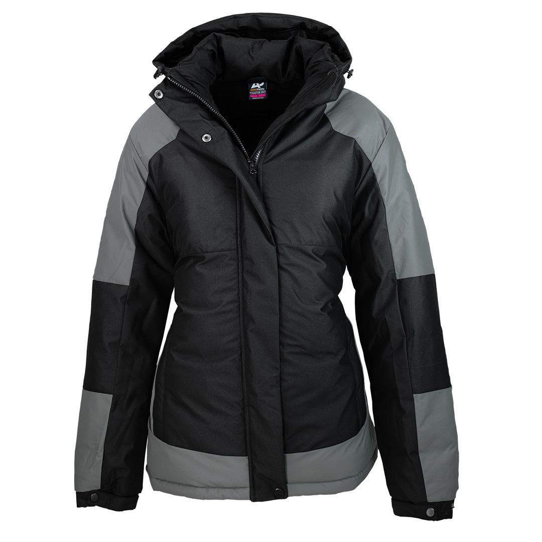 House of Uniforms The Kingston Jacket | Ladies Aussie Pacific Black/Grey