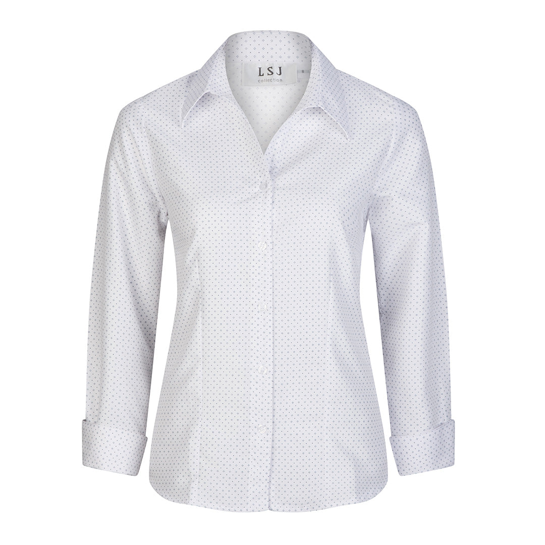 House of Uniforms The Flinders Shirt | Ladies | Long Sleeve LSJ Collection White