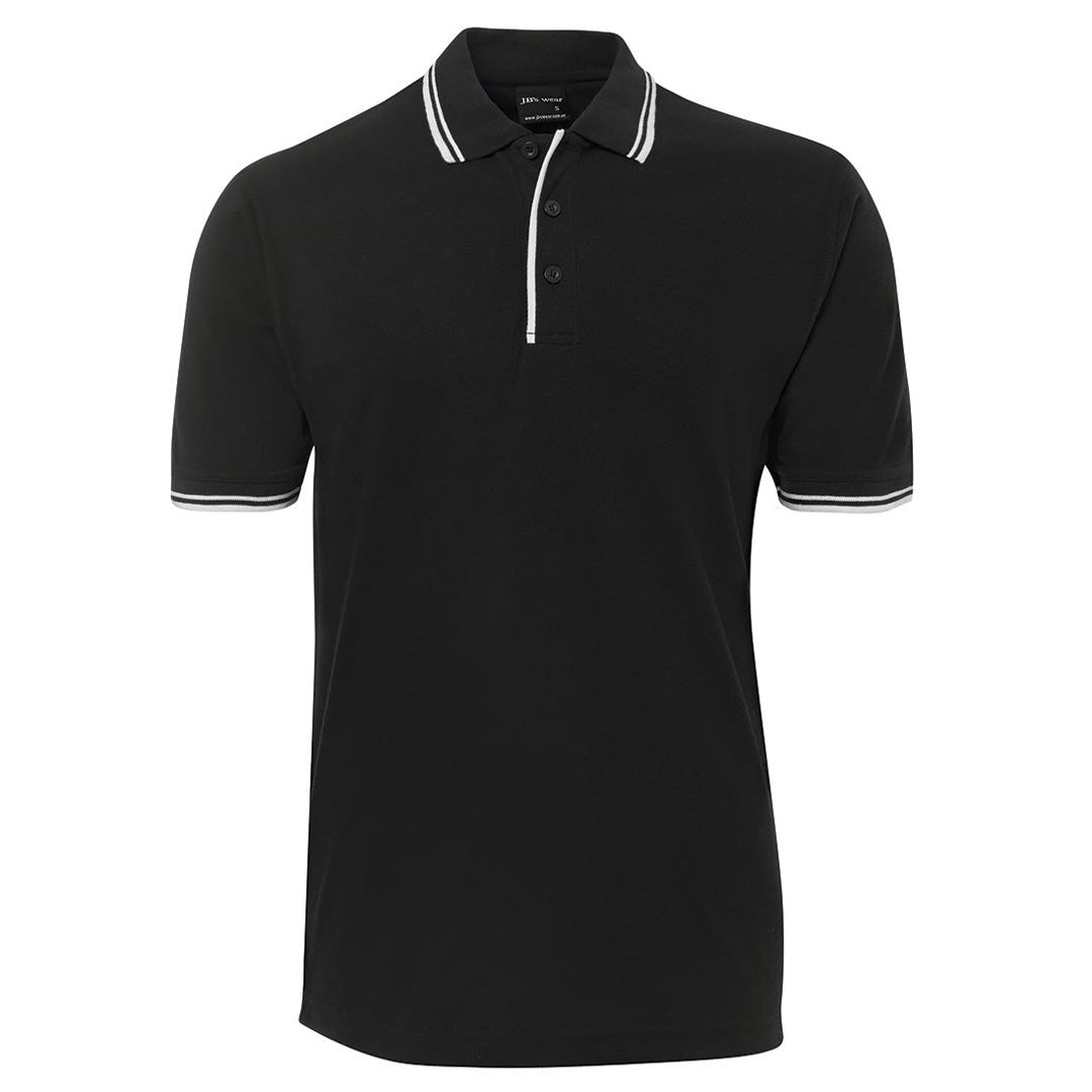 House of Uniforms The Contrast Polo | Adults | Black Base Jbs Wear