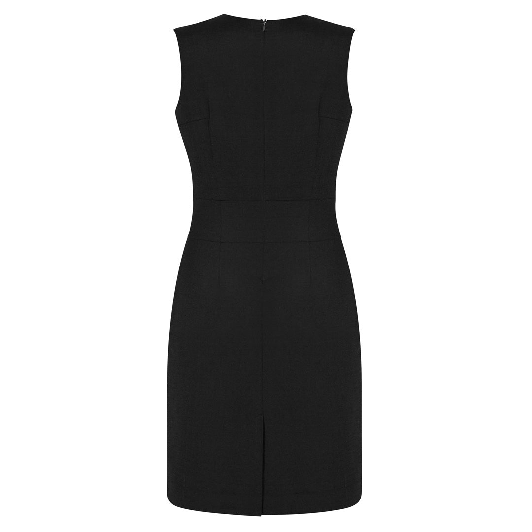House of Uniforms The Cool Stretch Dress | V Neck | Sleeveless Biz Corporates