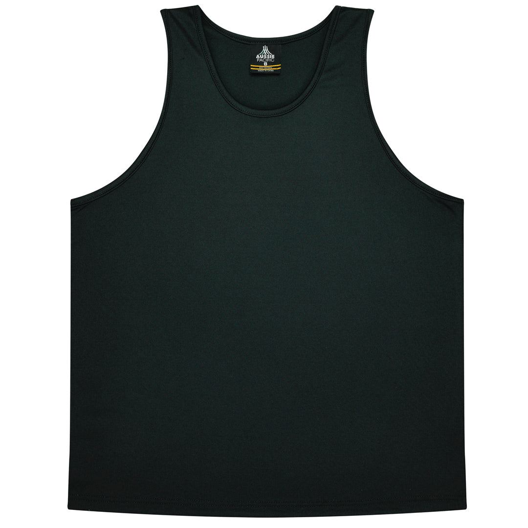 House of Uniforms The Botany Singlet | Kids Aussie Pacific Black