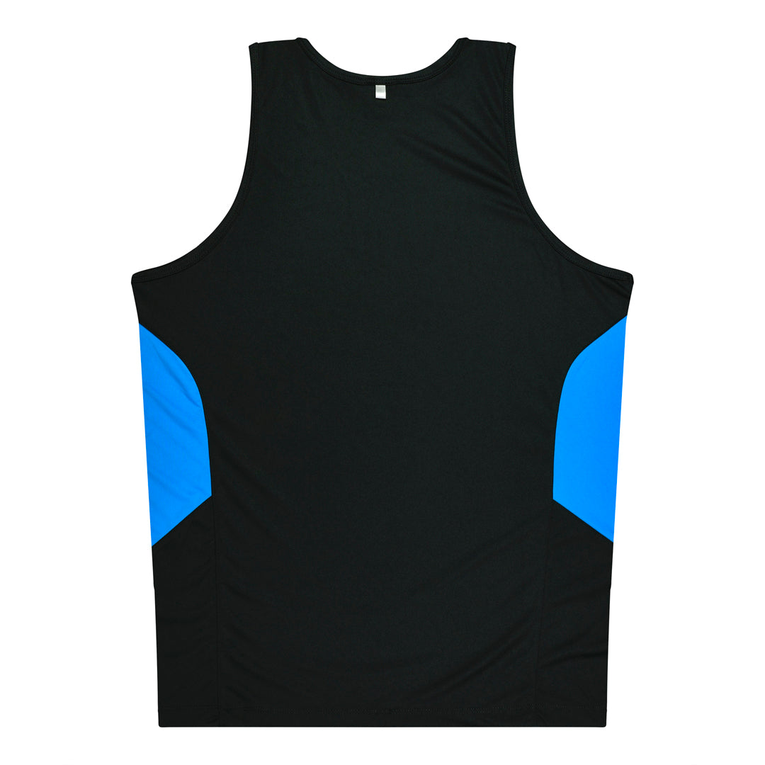 House of Uniforms The Tasman Singlet | Kids | Black Base Aussie Pacific