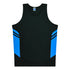 House of Uniforms The Tasman Singlet | Kids | Black Base Aussie Pacific Black/Cyan