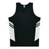 House of Uniforms The Tasman Singlet | Kids | Black Base Aussie Pacific Black/White