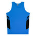 House of Uniforms The Tasman Singlet | Kids | Blue Base Aussie Pacific Cyan/Black