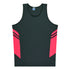 House of Uniforms The Tasman Singlet | Kids | Grey Base Aussie Pacific Slate/Neon Pink