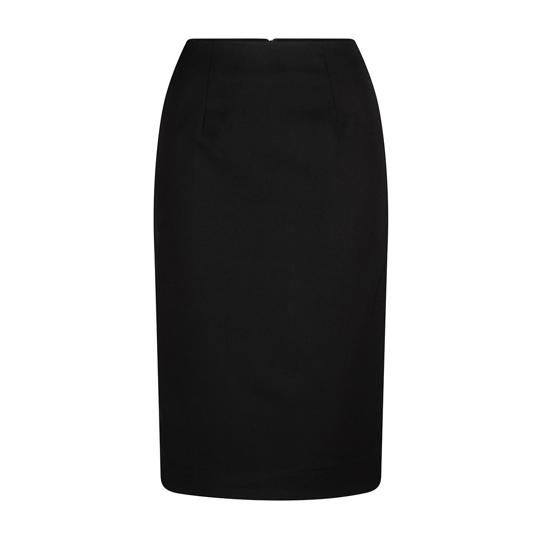 House of Uniforms The Mid Length High Rise Skirt | Micro Fibre LSJ Collection Black