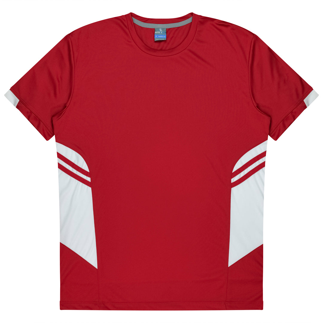 House of Uniforms The Tasman Tee | Kids | Short Sleeve | Mixed Base Aussie Pacific Red/White