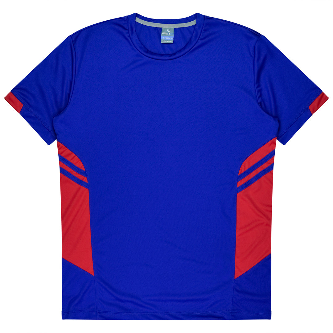 House of Uniforms The Tasman Tee | Kids | Short Sleeve | Blue Base Aussie Pacific Royal/Red