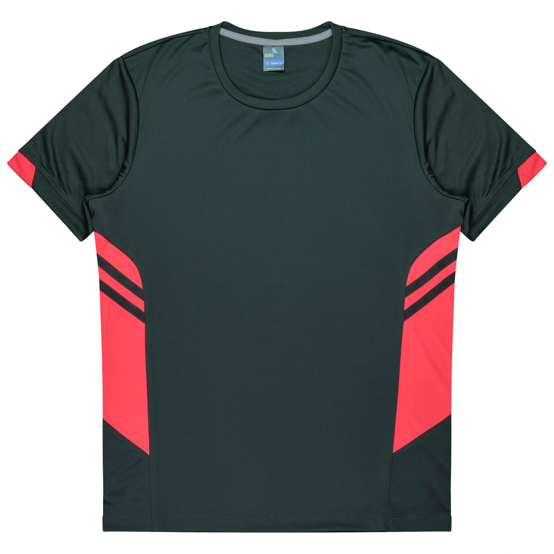 House of Uniforms The Tasman Tee | Kids | Short Sleeve | Grey Base Aussie Pacific Slate/Neon Pink