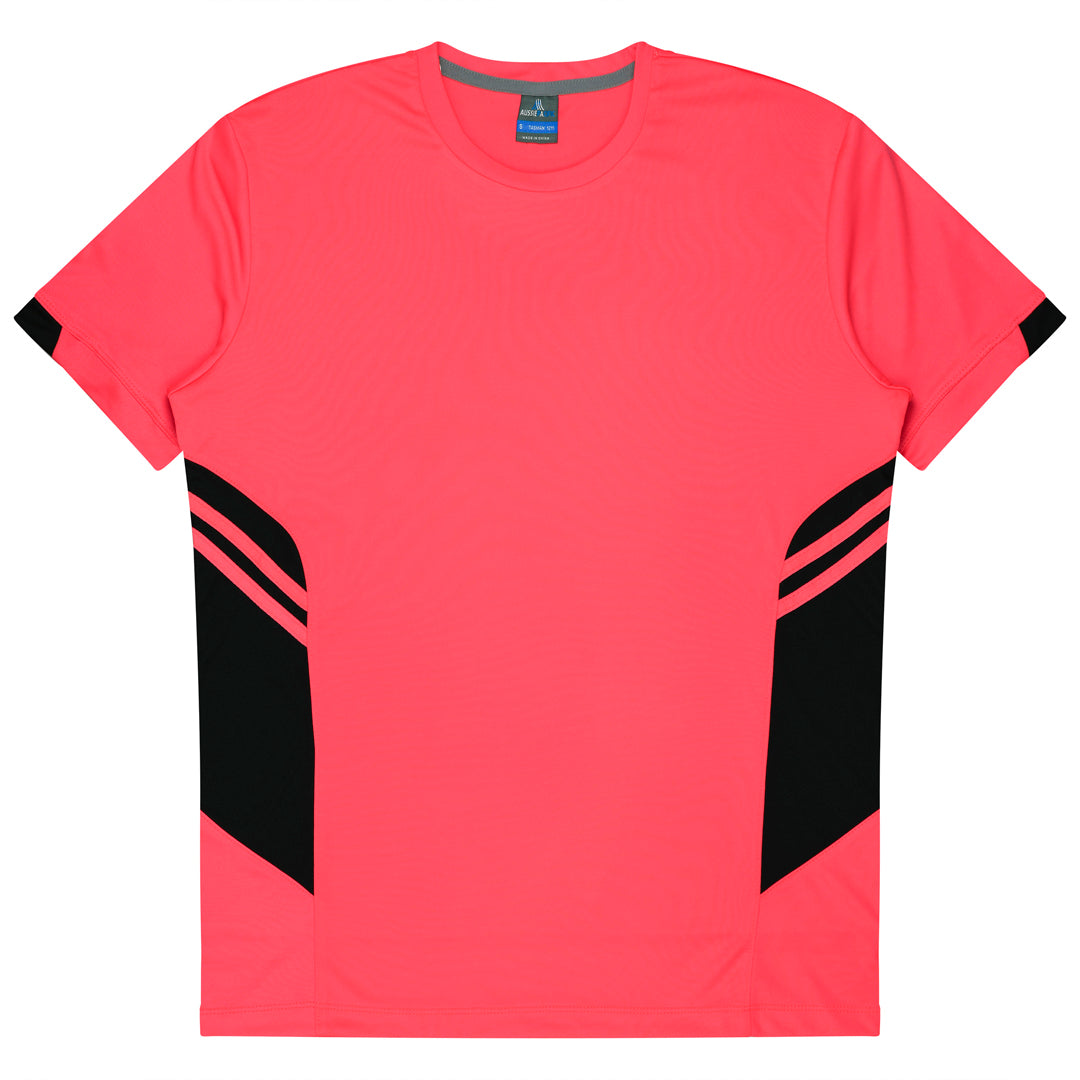 House of Uniforms The Tasman Tee | Kids | Short Sleeve | Neon Base Aussie Pacific Neon Pink/Black