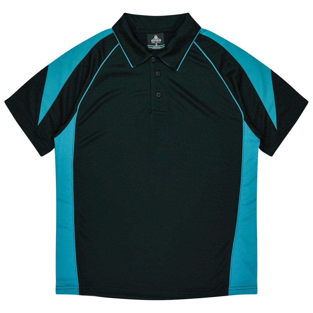 House of Uniforms The Premier Polo | Kids Aussie Pacific Black/Teal