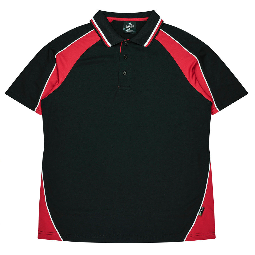 House of Uniforms The Panorama Polo | Kids Aussie Pacific Black/Red/White