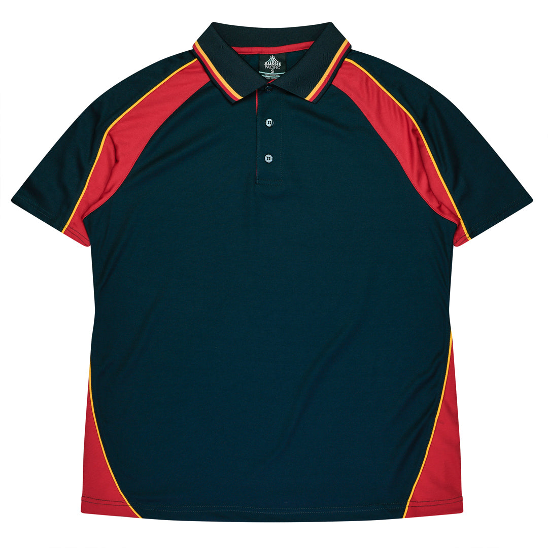 House of Uniforms The Panorama Polo | Kids Aussie Pacific Navy/Red/Gold