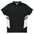 House of Uniforms The Tasman Polo | Kids | Short Sleeve | Black Base Aussie Pacific Black/White