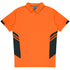 House of Uniforms The Tasman Polo | Kids | Short Sleeve | Neon Base Aussie Pacific Neon Orange/Slate