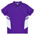House of Uniforms The Tasman Polo | Kids | Short Sleeve | Mixed Base Aussie Pacific Purple/White