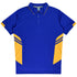 House of Uniforms The Tasman Polo | Kids | Short Sleeve | Blue Base Aussie Pacific Royal/Gold