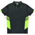 House of Uniforms The Tasman Polo | Kids | Short Sleeve | Grey Base Aussie Pacific Slate/Neon Yellow