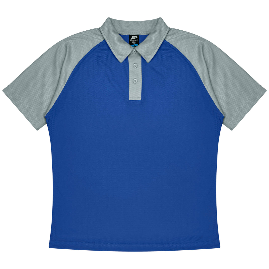 House of Uniforms The Manly Beach Polo | Kids | Plus | Short Sleeve Aussie Pacific Royal/Grey