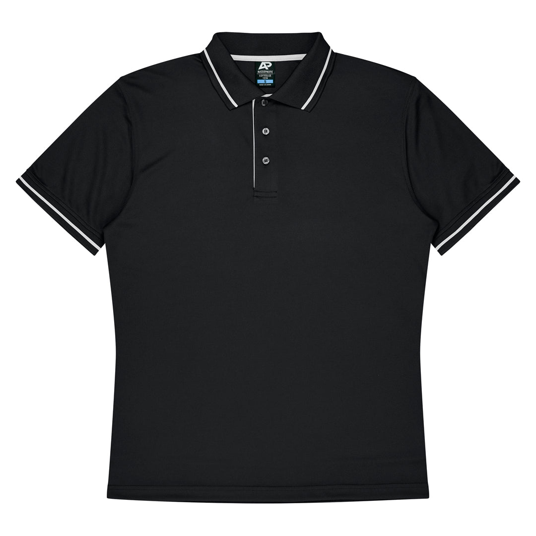 House of Uniforms The Cottesloe Polo | Kids | Short Sleeve Aussie Pacific Black/White