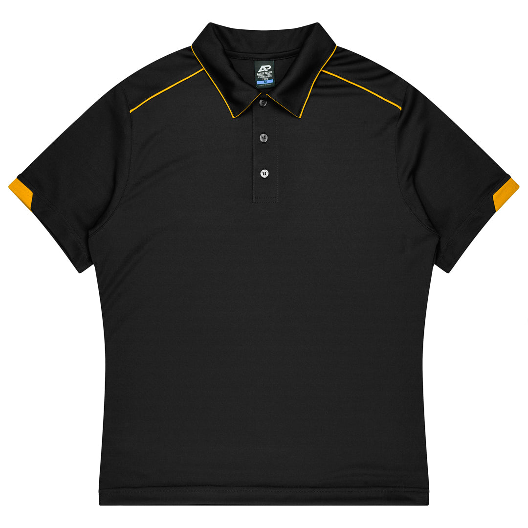 House of Uniforms The Currumbin Polo | Kids | Short Sleeve Aussie Pacific Black/Gold