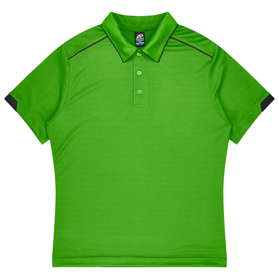 House of Uniforms The Currumbin Polo | Kids | Short Sleeve Aussie Pacific Kawa Green/Black